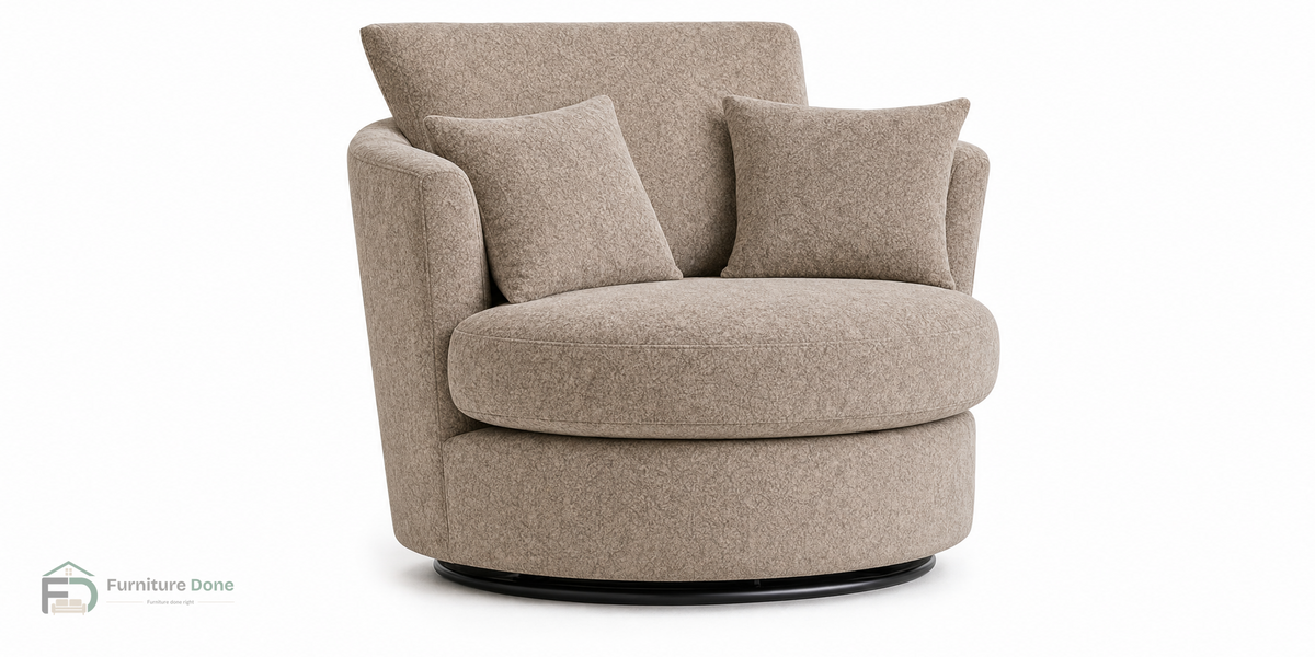 Swivel Chair in Dapple Caramel — Furniture Done