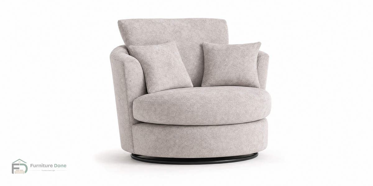 Swivel Chair in Dapple Cream — Furniture Done