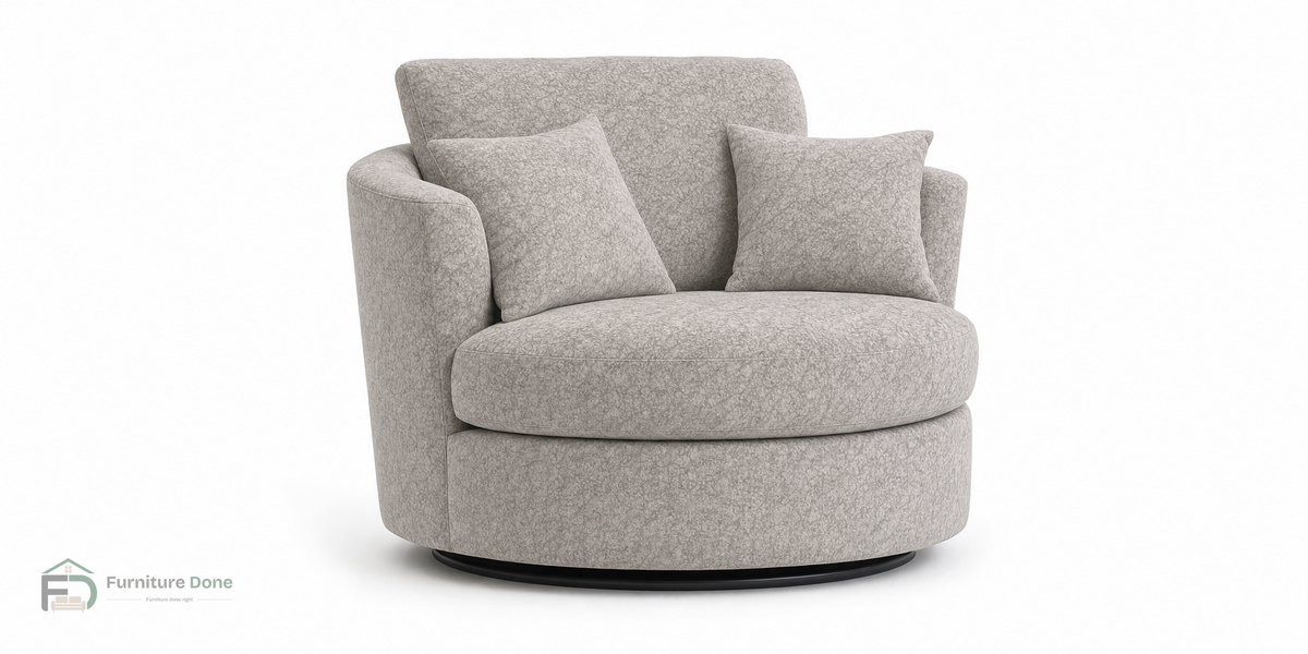 Swivel Chair in Dapple Oatmeal — Furniture Done